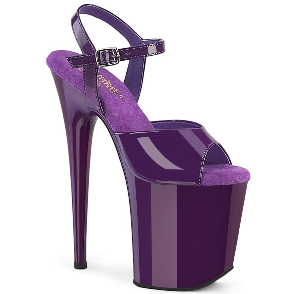 Pleaser - FLAMINGO809 Sandale à bride à la cheville, Pole dance chaussures - Violet Product image